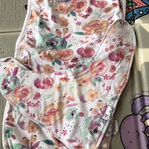 Copper pearl bib and burp cloth